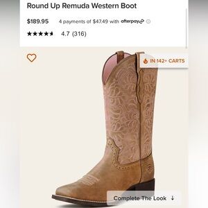 Ariat Pink and Brown Western Boots 👢🩷✨